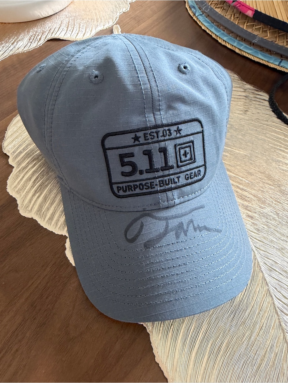 5.11 Tactical Gray Embroidered Logo, ripstop, signed by Taran Tactical!